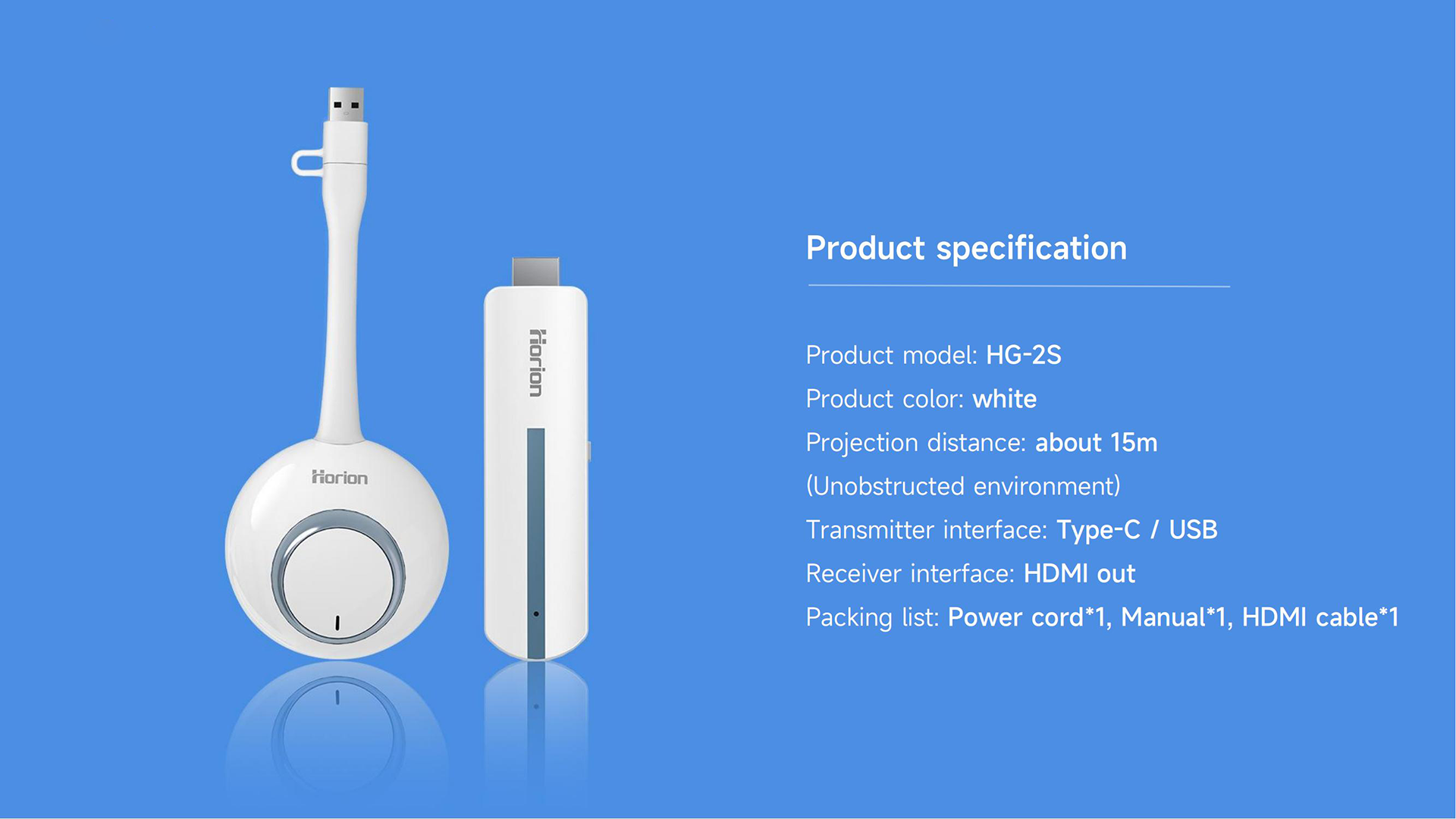 11-mise en miroir d’écran sans fil Horion HG-2S